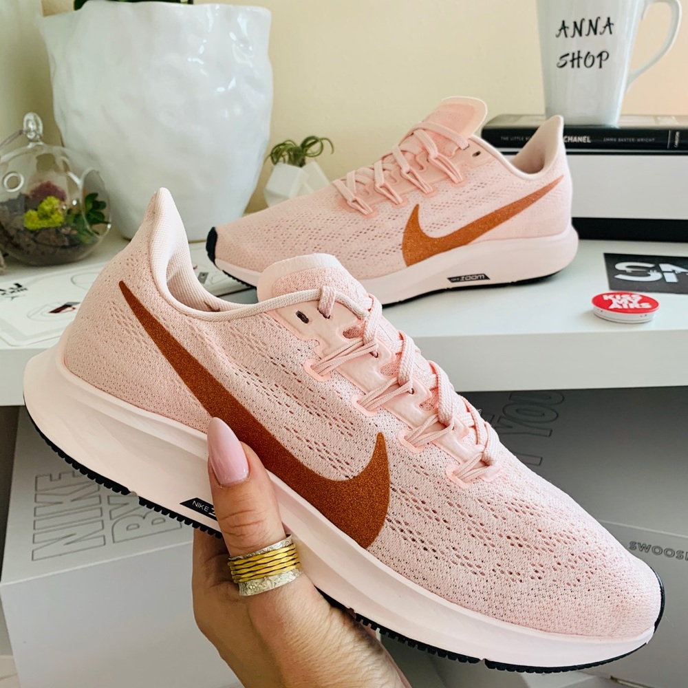 NWT Nike zoom Pegasus 36 pink rose gold swoosh